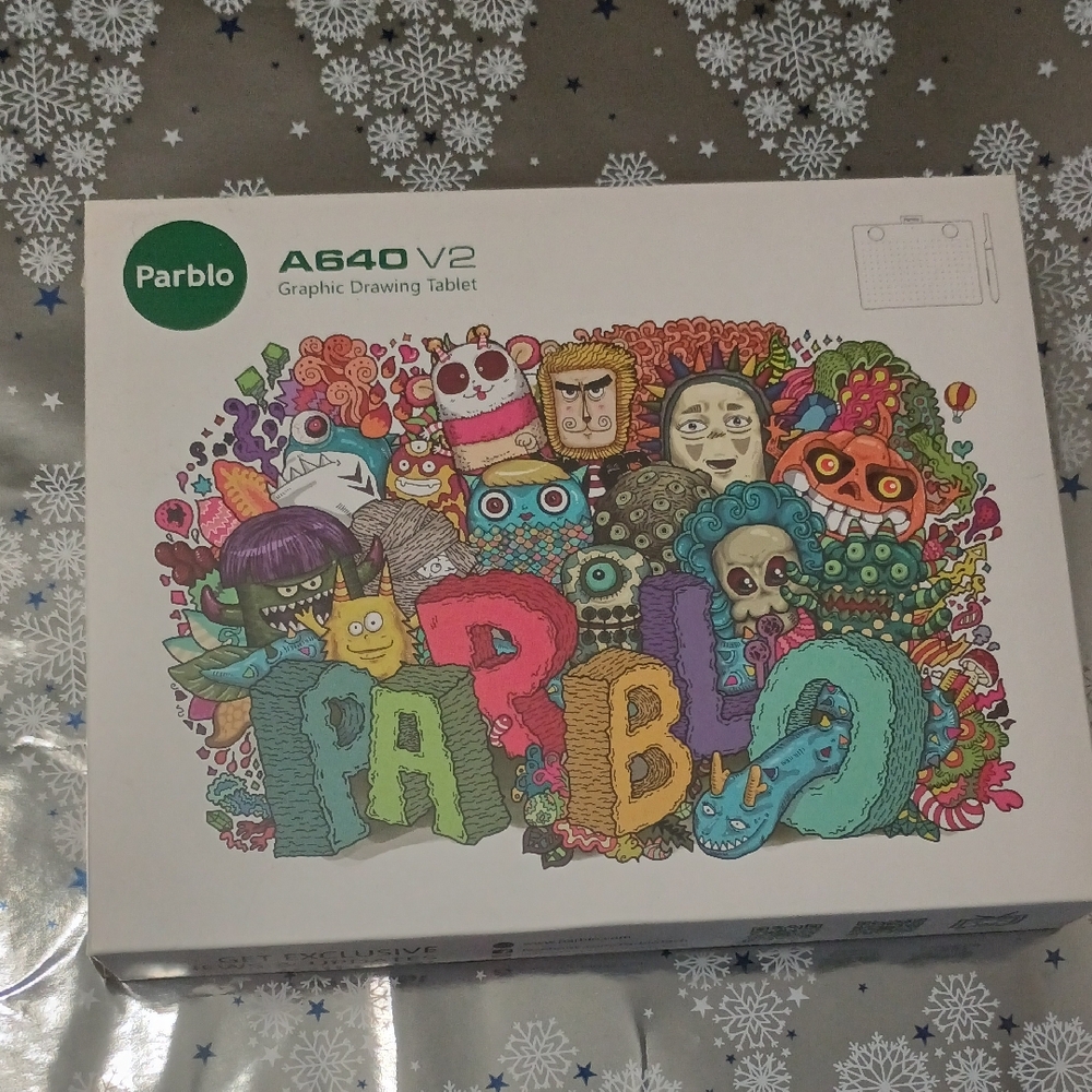 A640 V2 Graphic Drawing Tablet - Multicolor